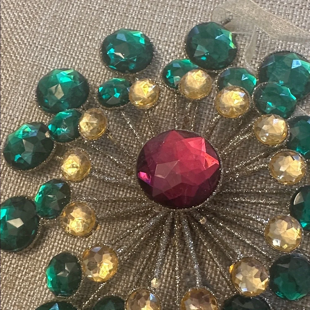 Green and‎ Gold Gem Ornament NWT